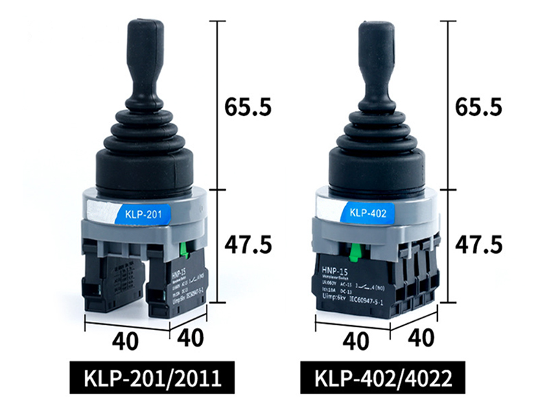 Joystick Switch, 660V, 10A, 2 way/ 4 way(图1) Dimension of joystick switch of KLP