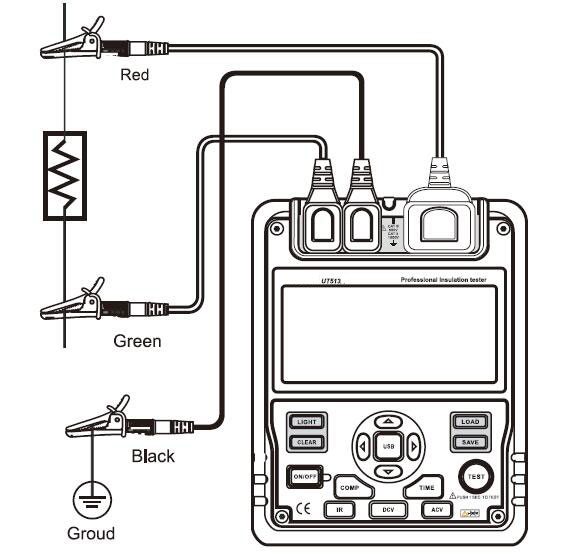 Megger Insulation Tester, 500V/1000V/2500V/5000V(图1) 5000v Megger Insulation Resistance Test Wiring