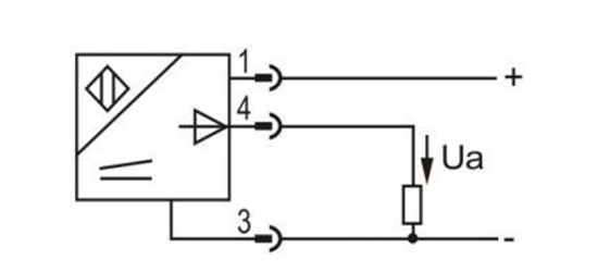 Analog Output Proximity Sensor, Inductive, Flush/ Non-flush(图3) Wiring diagram of proximity sensor of 0-10V