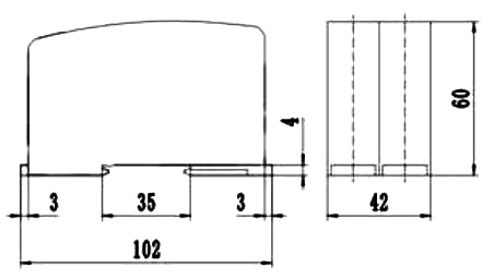 DC Voltage Sensor, Range 100mV to 70V, Power Supply DC 12V/24V(图1) DC voltage sensor 100mV to 70V dimension