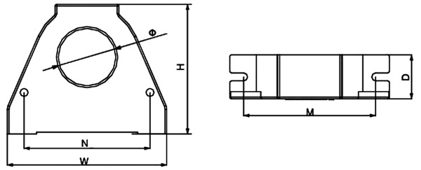 Hall Effect Current Sensor 50A/100A/200A/500A/800A/1000A(图1) Hall effect current sensor 50A/100A/500A/1000A to 2000A dimension
