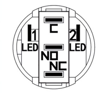 19mm Momentary Push Button Switch, 24V(图2) 16mm momentary push button switch angular position
