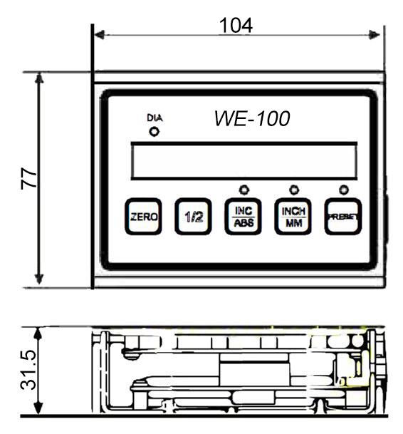 1 Axis Digital Readout, DRO for Mills, Lathes(图1) 1 axis gidital readout