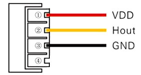 Humidity Sensor, Capacitive, Analog Output 0-3V(图2) Capacitive humidity sensor analog output 0-3V pin assignment