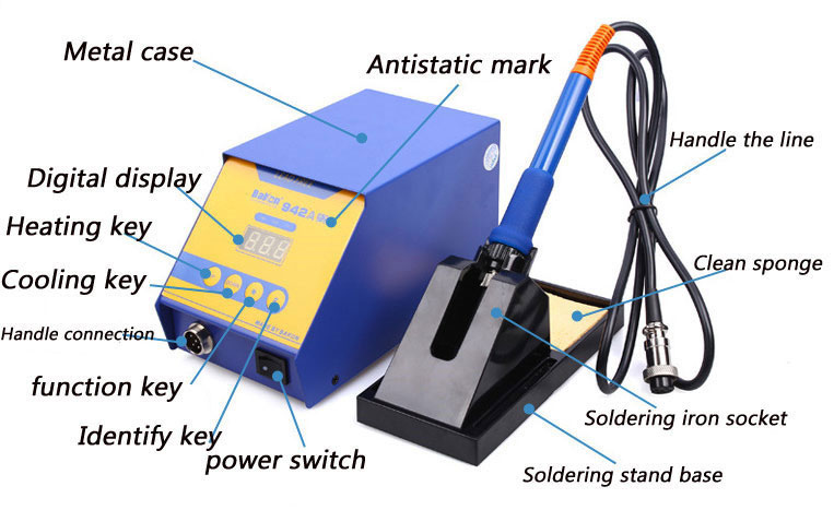70W Digital Soldering Iron Station, 110V/220V(图1) Comfortable soldering station