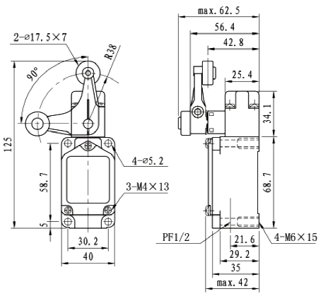 High Temperature Limit Switch with Fork Lever(图1) High Temperature Limit Switch with Fork Lever(图1)