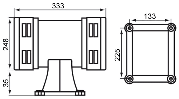 Motor Alarm, 180dB, AC 220V/AC 110V(图1) Motor alarm 180dB 220VAC/110VAC dimension