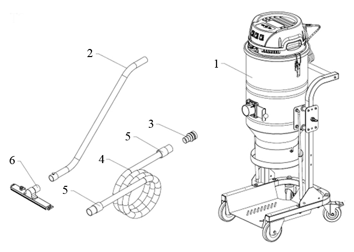 Continuous Duty Industrial Vacuum Dust Extractor(图2) Accessories of Continuous Duty Industrial Vacuum Dust Extractor