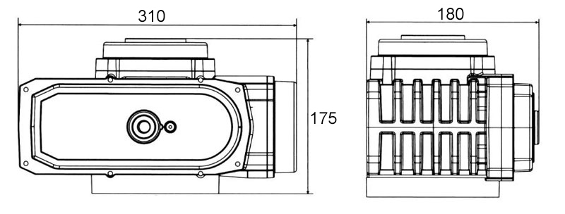 Electric Butterfly/Ball Valve Actuator, On-Off, 1000Nm, 24V/110V/220V(图1) 1000Nm-2000Nm electric valve actuator dimensions