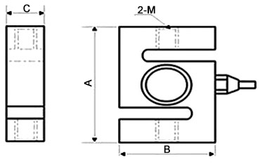 Strain Gauge Load Cell, S type, 5kg/50kg/1000kg/3 ton to 20 ton(图1) Tension load cell S type 50kg to 20 ton dimension