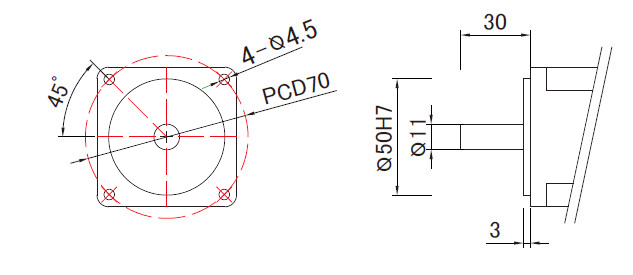 200W 100~3050mm Belt Driven Linear Slide(图1) 200W linear slide motor mounting dimensions