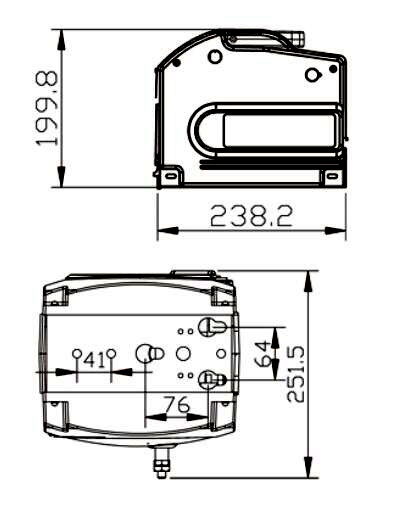 2000 lbs 12V Electric Boat Trailer Winch(图1) Dimensions of 2000 lbs 12V Electric Boat Trailer Winch