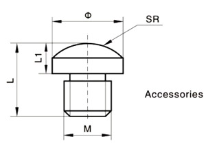 Tension/Compression Load Cell, Low Profile, 500kg/30 ton to 100 ton(图2) Compression load cell low profile 200kg to 100 ton accessories dimension
