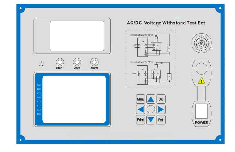 5 kVA 100 kV AC DC Automatic Hipot Tester(图1) Panel descriptions