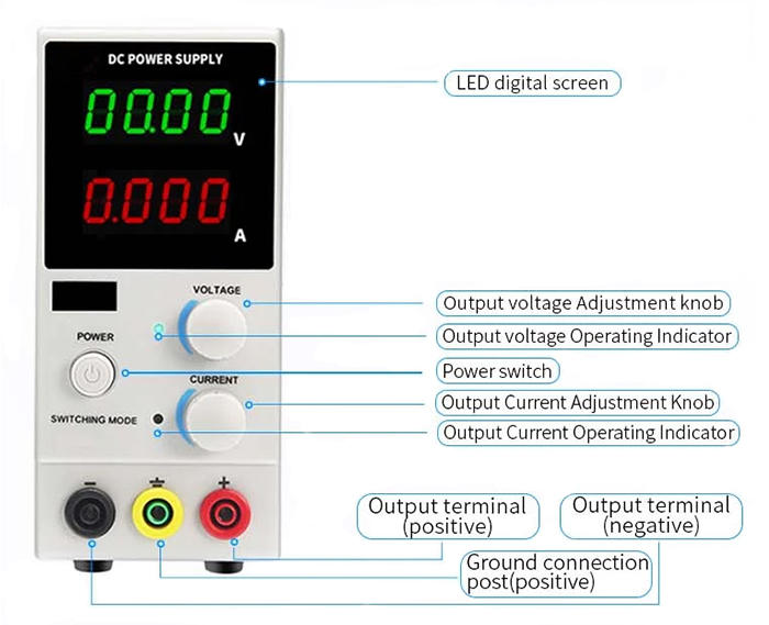 2A 30V 60W Variable Linear DC Power Supply(图1) DC power supply detail features