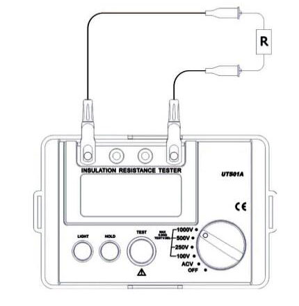 Insulation Resistance Tester, 100V/250V/500V/1000V(图1) UT501A Megger Insulation Resistance Test