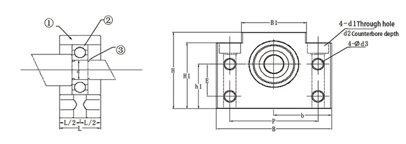 Ball Screw Bearing, Diameter 30mm(图1) Ball screw support bearing dimension
