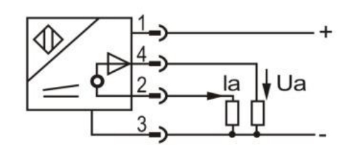 Analog Output Proximity Sensor, Inductive, M12(图3) Wiring diagram of proximity sensor of LE40SZ voltage current output