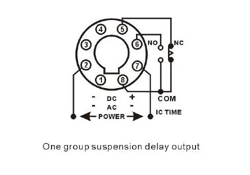 Analog Timer Relay, 6s/12s/30s/60s, 12V/24V/220V(图2) Mode 3 Timer Relay Switch Output Connection