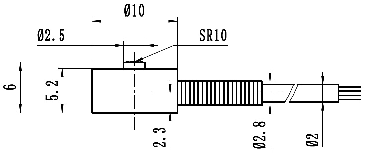 Compression Button Load Cell 5kg/10kg/20kg/30kg/50kg/100kg(图1) Compression Button Load Cell 5kg/10kg/20kg/30kg/50kg/100kg dimension