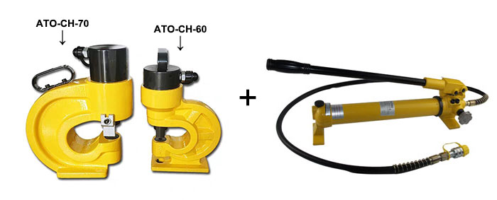 Portable Hydraulic Sheet Metal Hole Punch 35 Ton(图1) Hydraulic hole punch and hand pump
