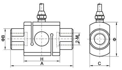 Tension and Compression Load Cell, 100kg/2 ton to 20 ton(图1) Tension and compression load cell 100kg to 20 ton dimension