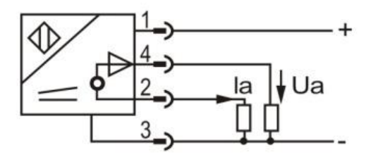 Analog Output Proximity Sensor, Inductive, 0-10V/ 0-20mA(图4) Wiring diagram of proximity sensor of LE80XZ voltage current output