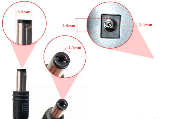 9V AC to DC Wall Adapter, 9W/ 18W, 1A/ 2A(图1) Dimension of AC wall adapter
